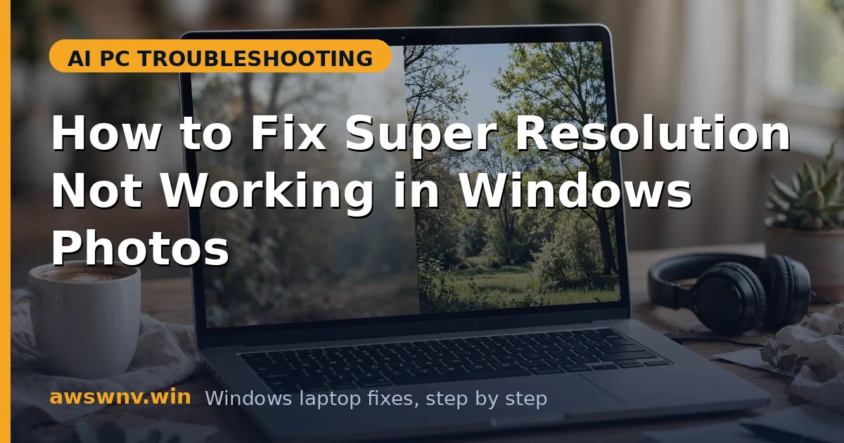 How to Fix Super Resolution Not Working in Windows Photos