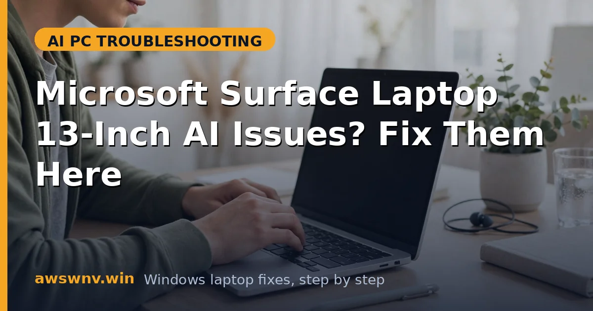 Microsoft Surface Laptop 13-Inch AI Issues? Fix Them Here