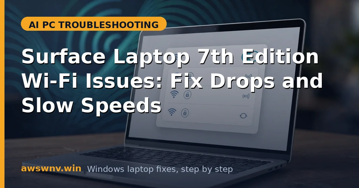 Surface Laptop 7th Edition Wi-Fi Issues: Fix Drops and Slow Speeds