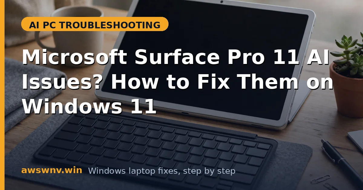 Microsoft Surface Pro 11 AI Issues? How to Fix Them on Windows 11