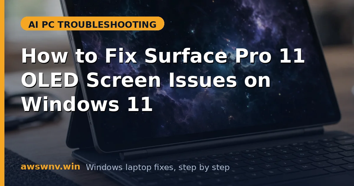 How to Fix Surface Pro 11 OLED Screen Issues on Windows 11