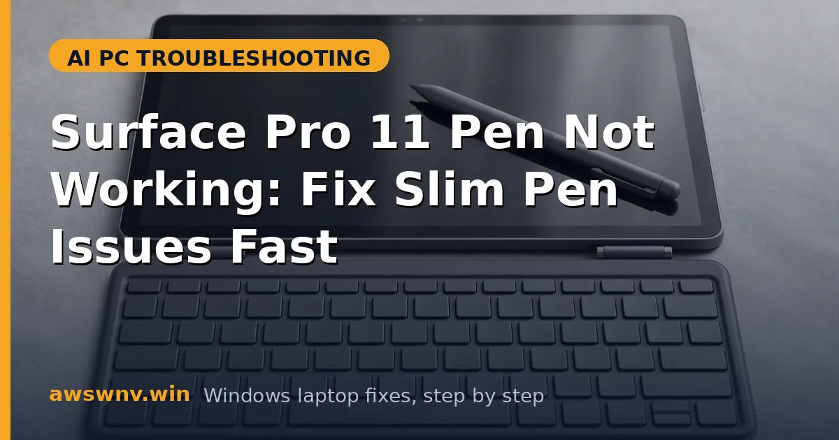 Surface Pro 11 Pen Not Working: Fix Slim Pen Issues Fast