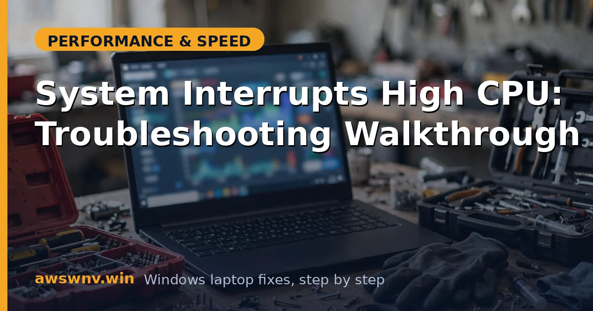 System Interrupts High CPU: Troubleshooting Walkthrough