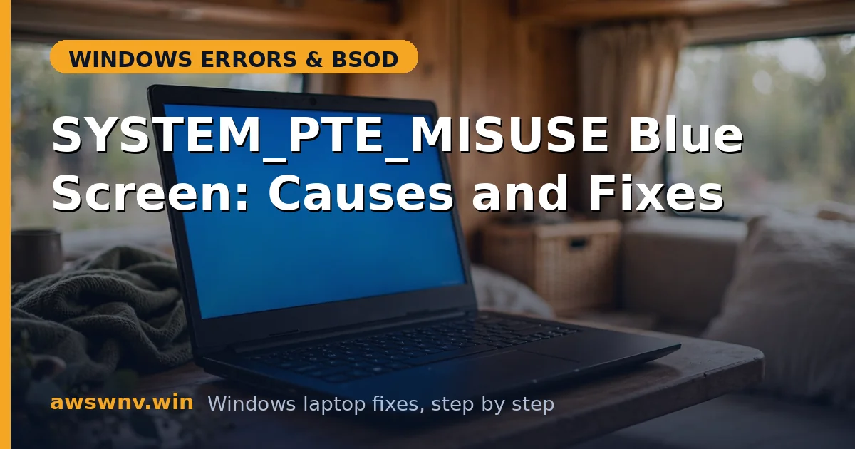 SYSTEM_PTE_MISUSE Blue Screen: Causes and Fixes