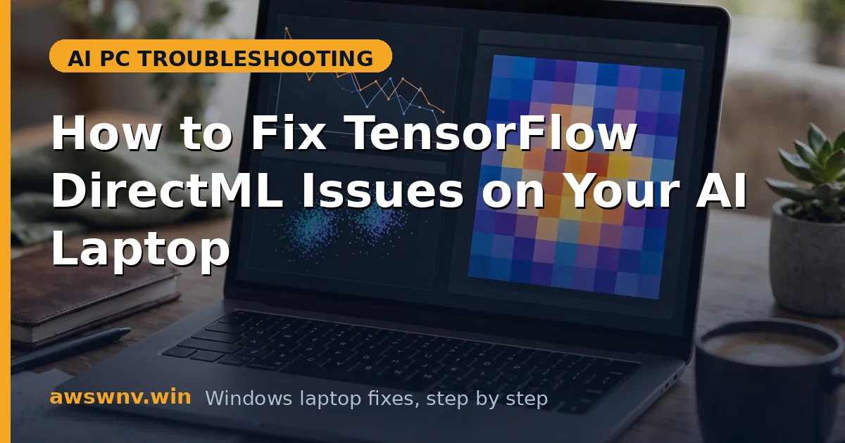 How to Fix TensorFlow DirectML Issues on Your AI Laptop