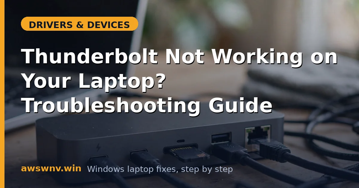 Thunderbolt Not Working on Your Laptop? Troubleshooting Guide
