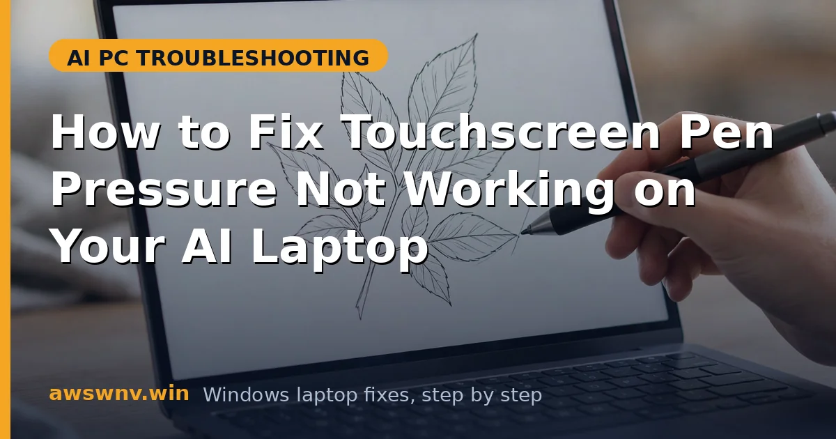 How to Fix Touchscreen Pen Pressure Not Working on Your AI Laptop