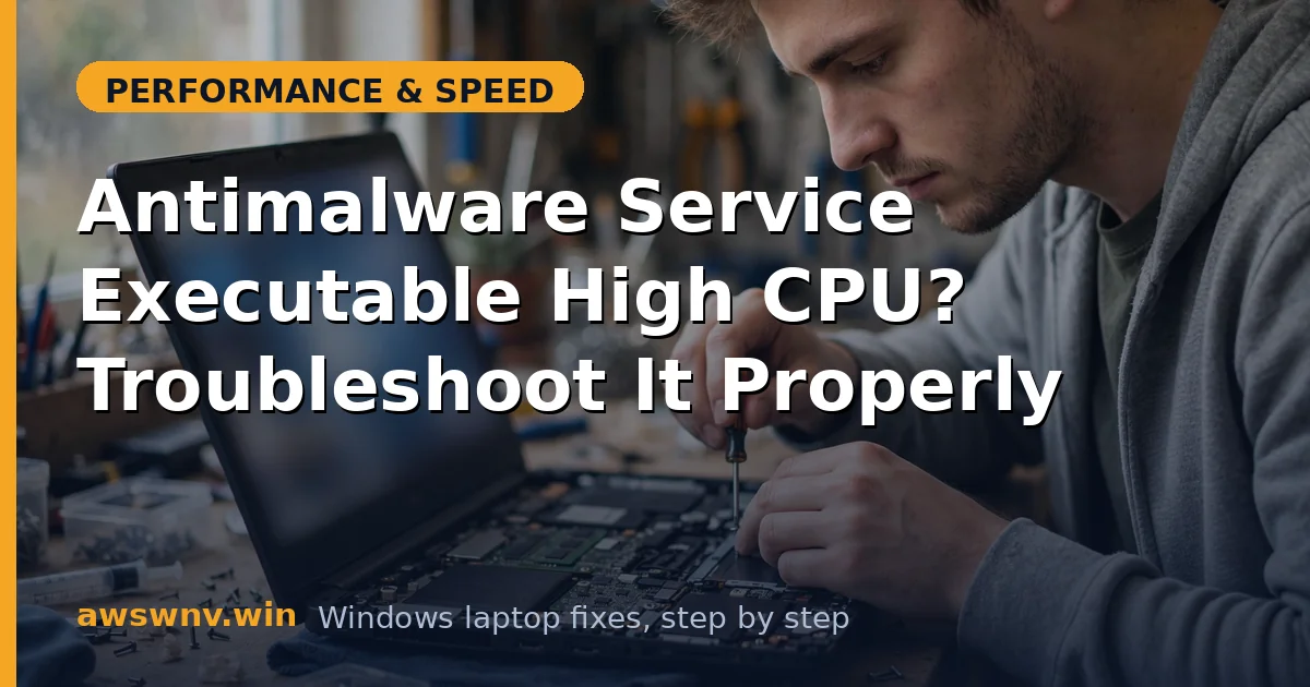 Antimalware Service Executable High CPU? Troubleshoot It Properly