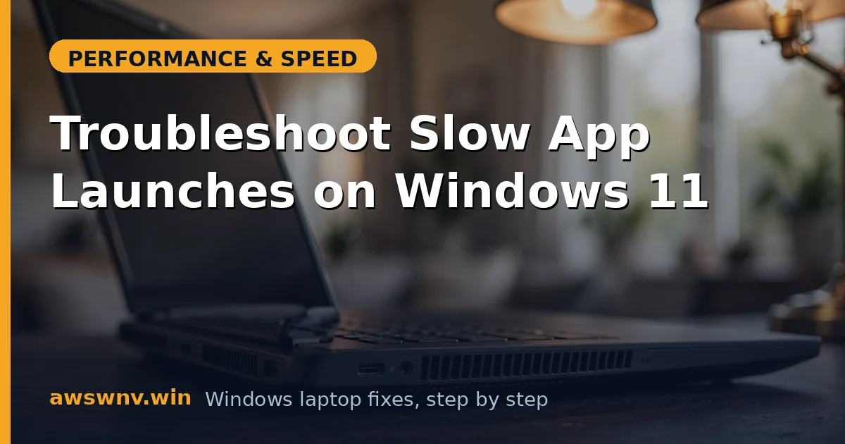 Troubleshoot Slow App Launches on Windows 11