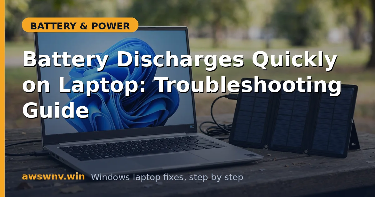 Battery Discharges Quickly on Laptop: Troubleshooting Guide