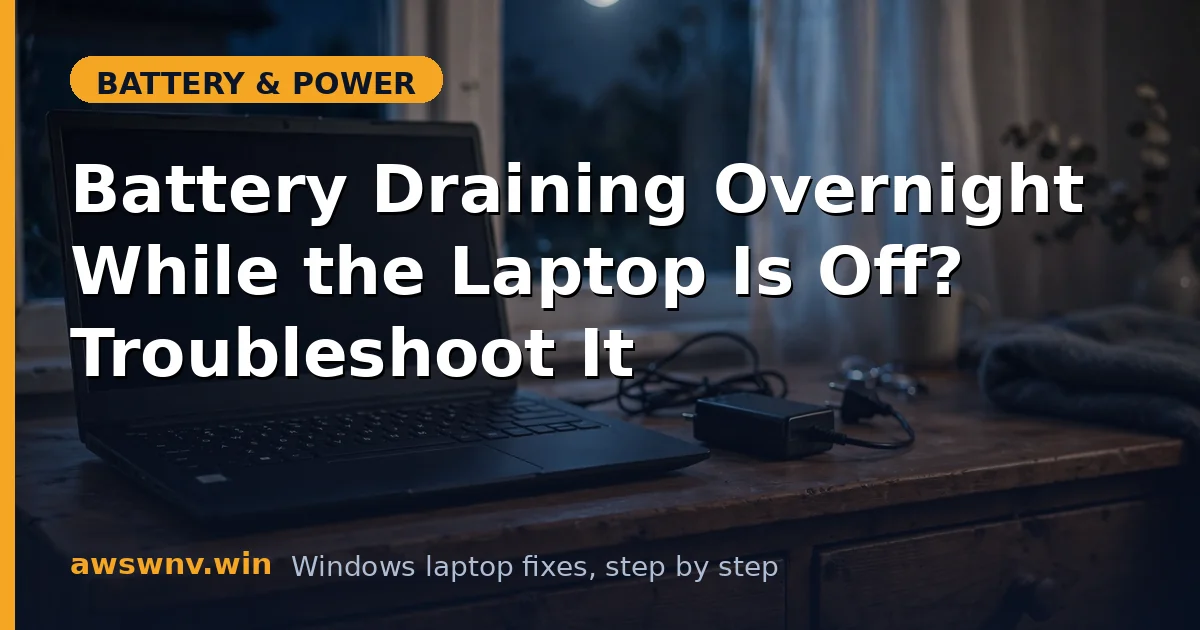 Battery Draining Overnight While the Laptop Is Off? Troubleshoot It