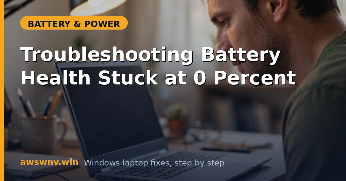 Troubleshooting Battery Health Stuck at 0 Percent
