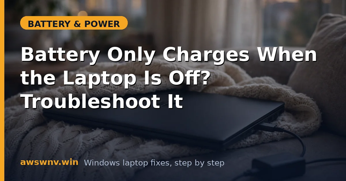 Battery Only Charges When the Laptop Is Off? Troubleshoot It