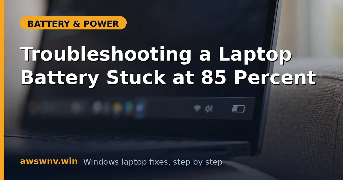 Troubleshooting a Laptop Battery Stuck at 85 Percent