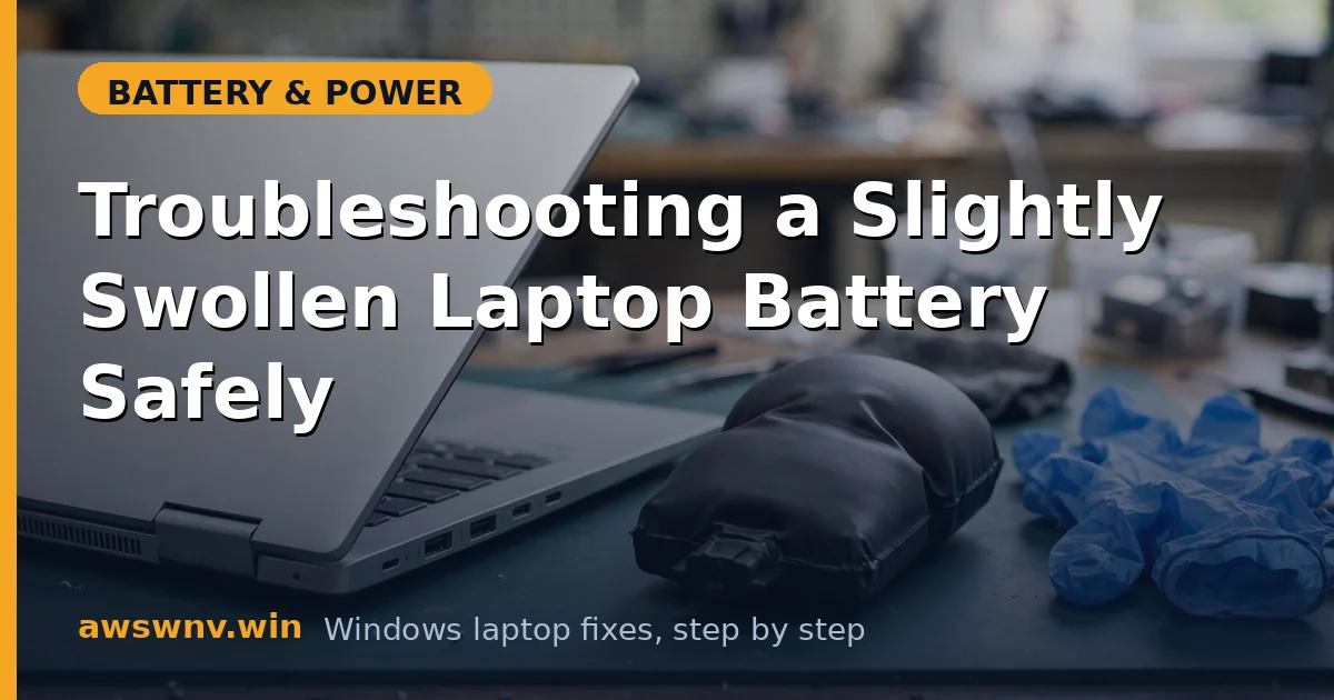 Troubleshooting a Slightly Swollen Laptop Battery Safely