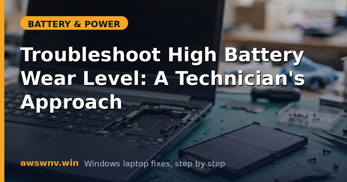 Troubleshoot High Battery Wear Level: A Technician's Approach