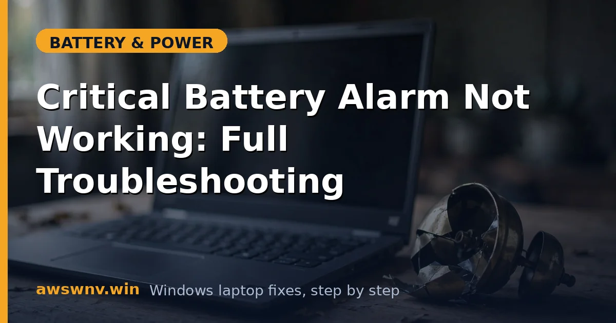 Critical Battery Alarm Not Working: Full Troubleshooting