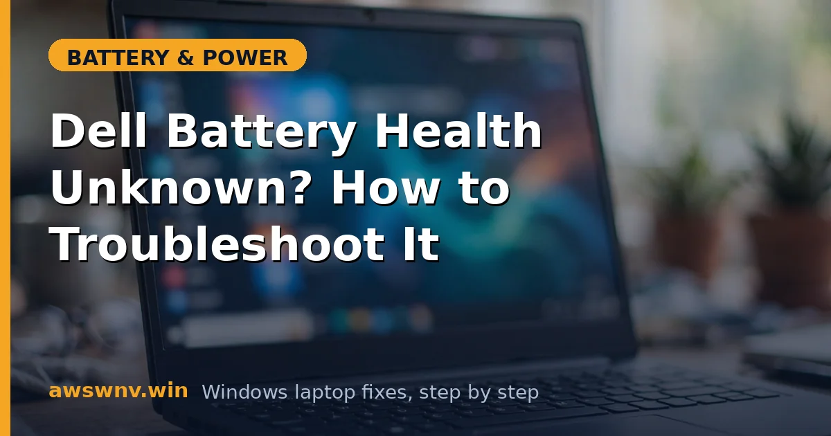 Dell Battery Health Unknown? How to Troubleshoot It