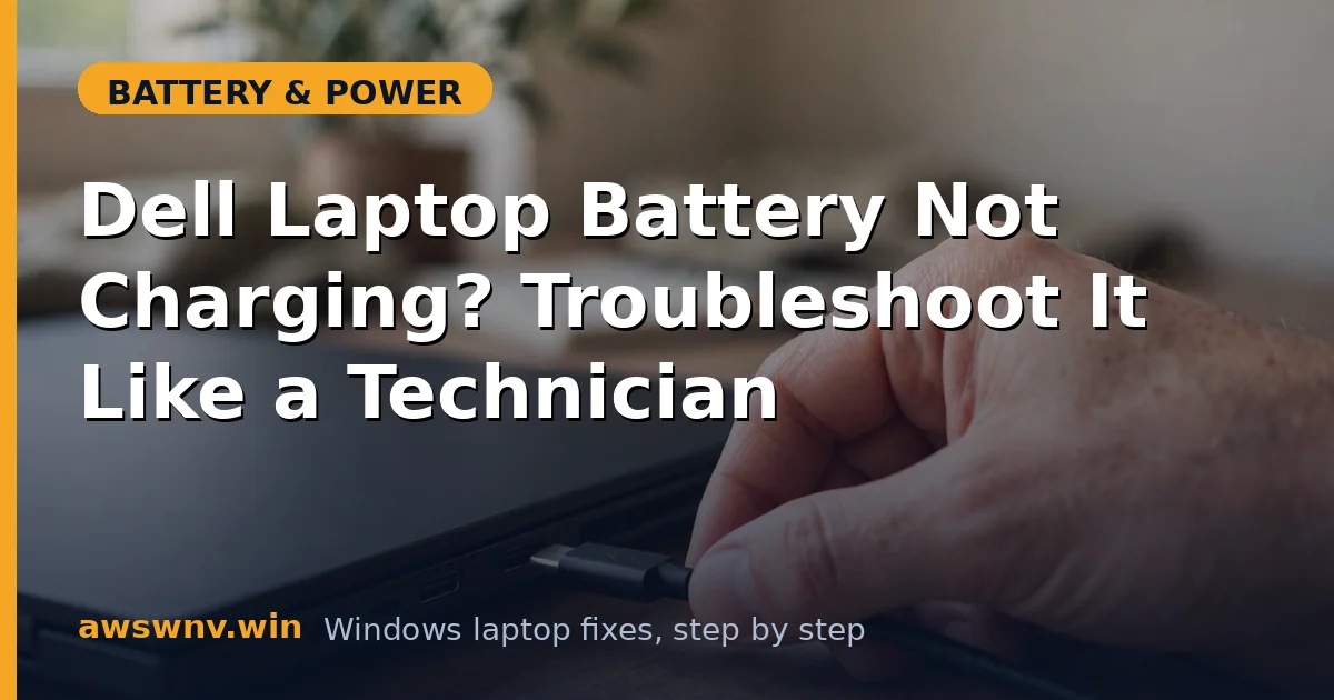 Dell Laptop Battery Not Charging? Troubleshoot It Like a Technician