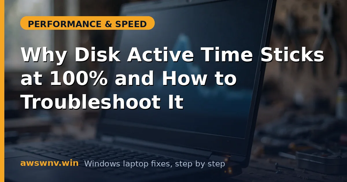 Why Disk Active Time Sticks at 100% and How to Troubleshoot It