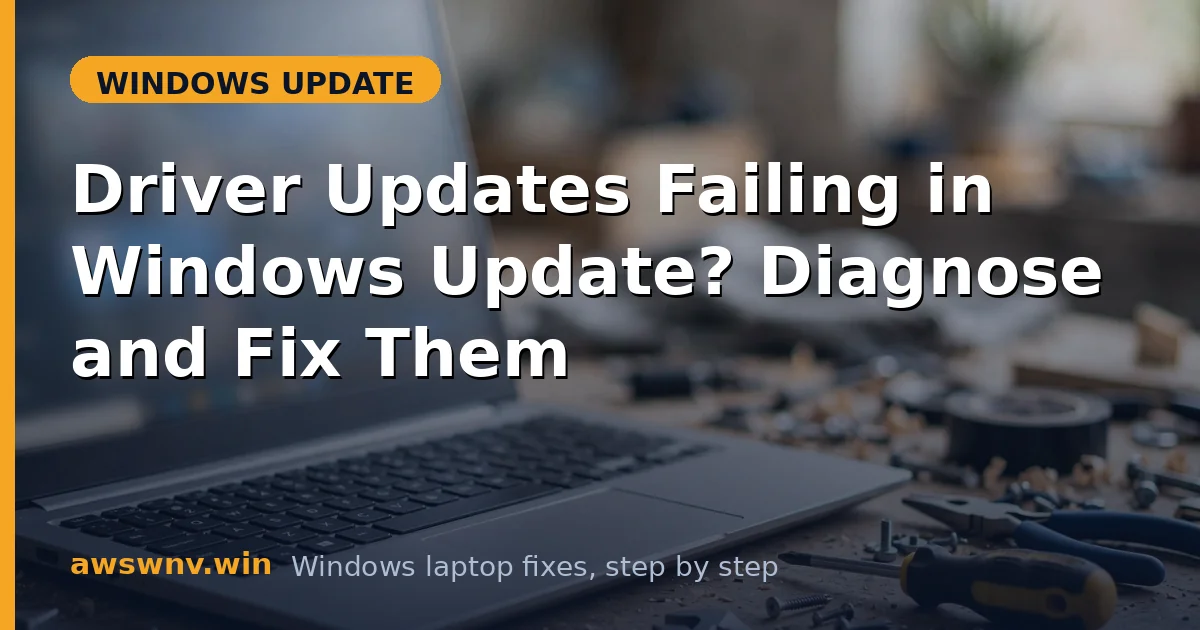 Driver Updates Failing in Windows Update? Diagnose and Fix Them