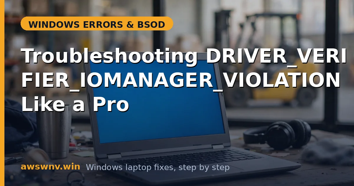 Troubleshooting DRIVER_VERIFIER_IOMANAGER_VIOLATION Like a Pro