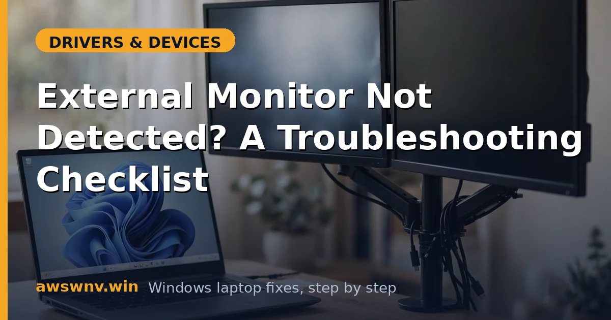 External Monitor Not Detected? A Troubleshooting Checklist