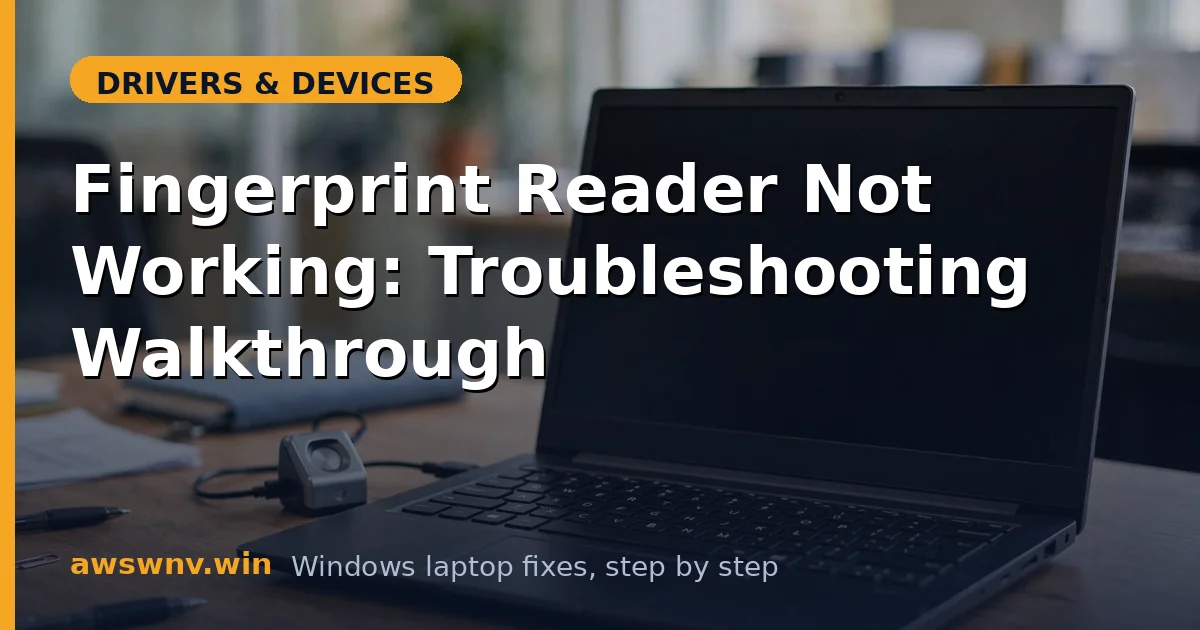 Fingerprint Reader Not Working: Troubleshooting Walkthrough