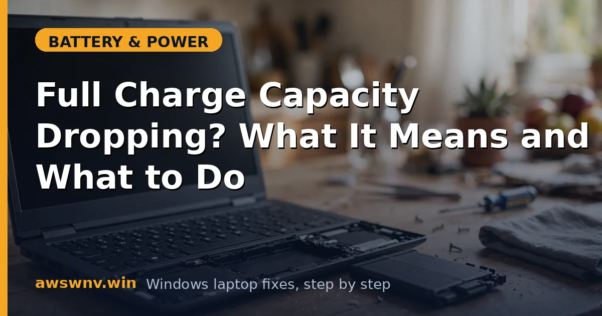 Full Charge Capacity Dropping? What It Means and What to Do