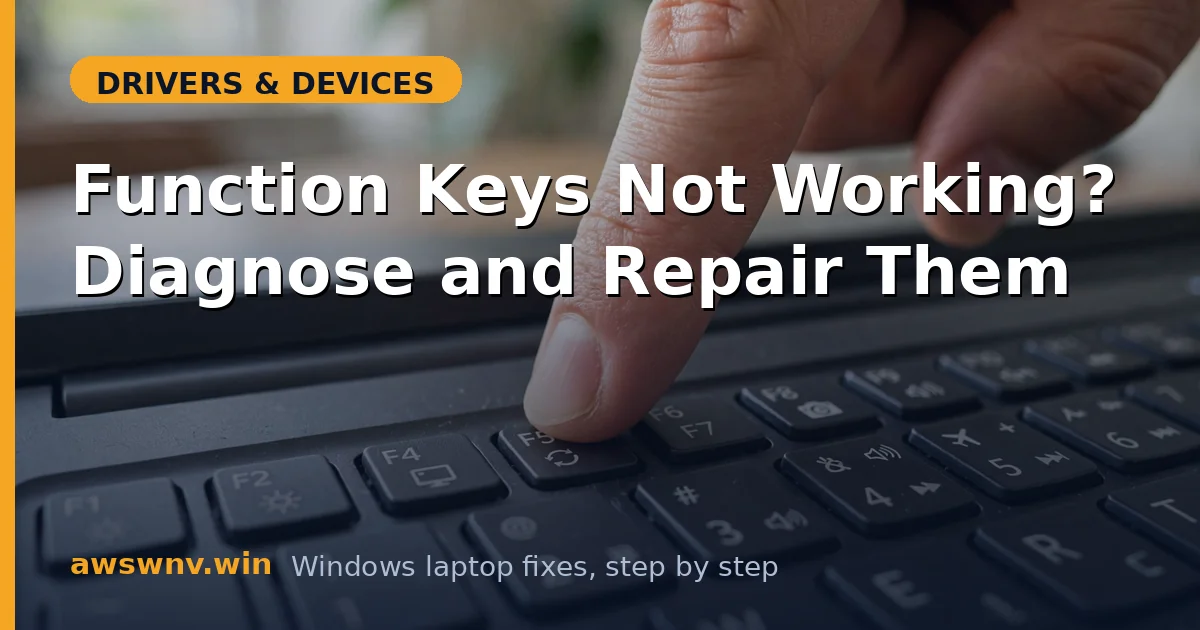 Function Keys Not Working? Diagnose and Repair Them