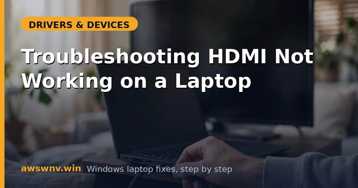 Troubleshooting HDMI Not Working on a Laptop