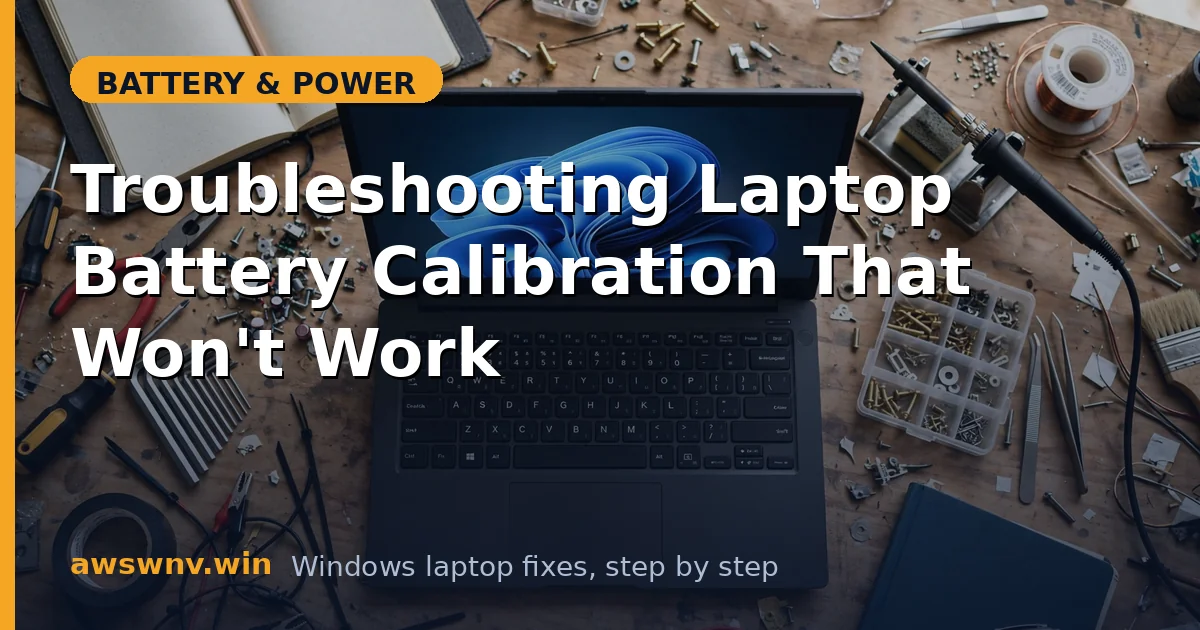 Troubleshooting Laptop Battery Calibration That Won't Work