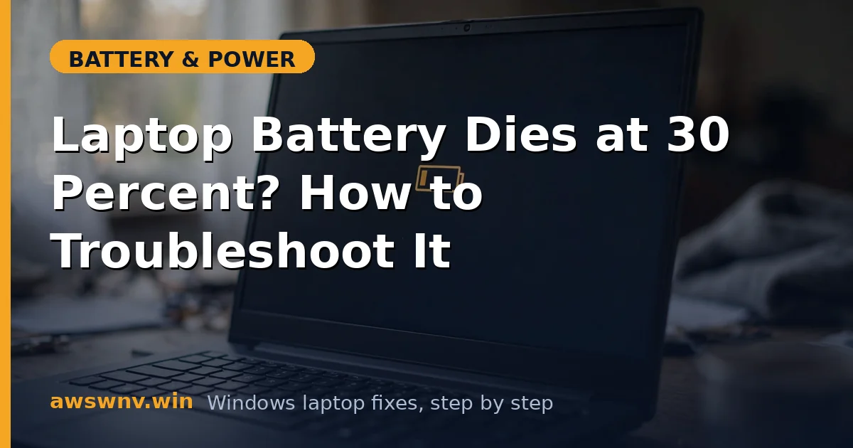 Laptop Battery Dies at 30 Percent? How to Troubleshoot It