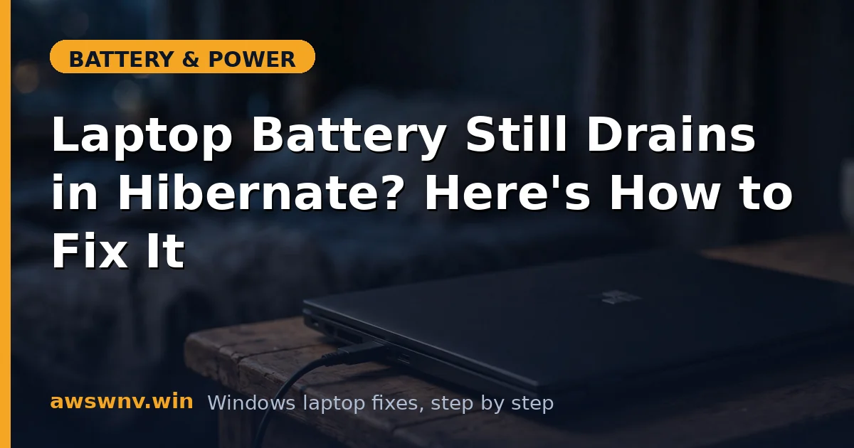 Laptop Battery Still Drains in Hibernate? Here's How to Fix It