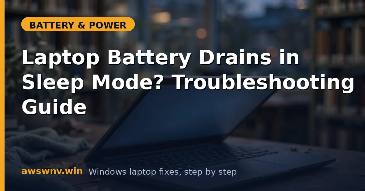 Laptop Battery Drains in Sleep Mode? Troubleshooting Guide