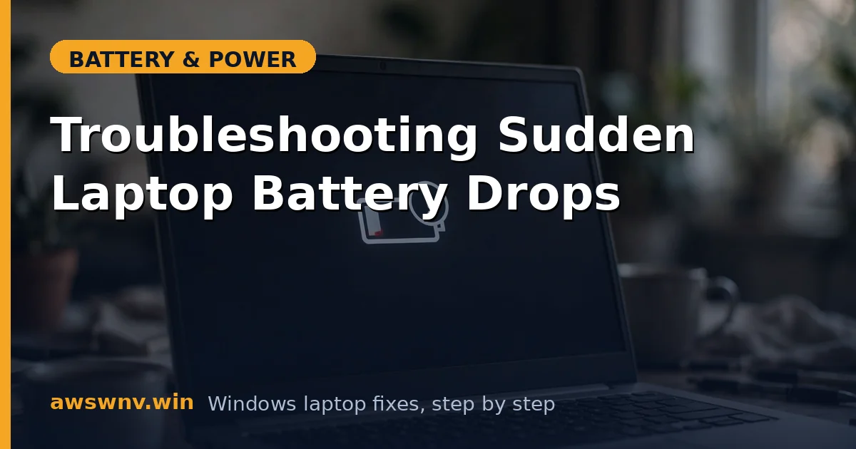 Troubleshooting Sudden Laptop Battery Drops