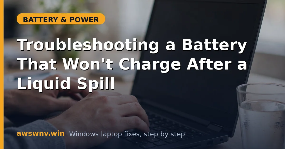 Troubleshooting a Battery That Won't Charge After a Liquid Spill