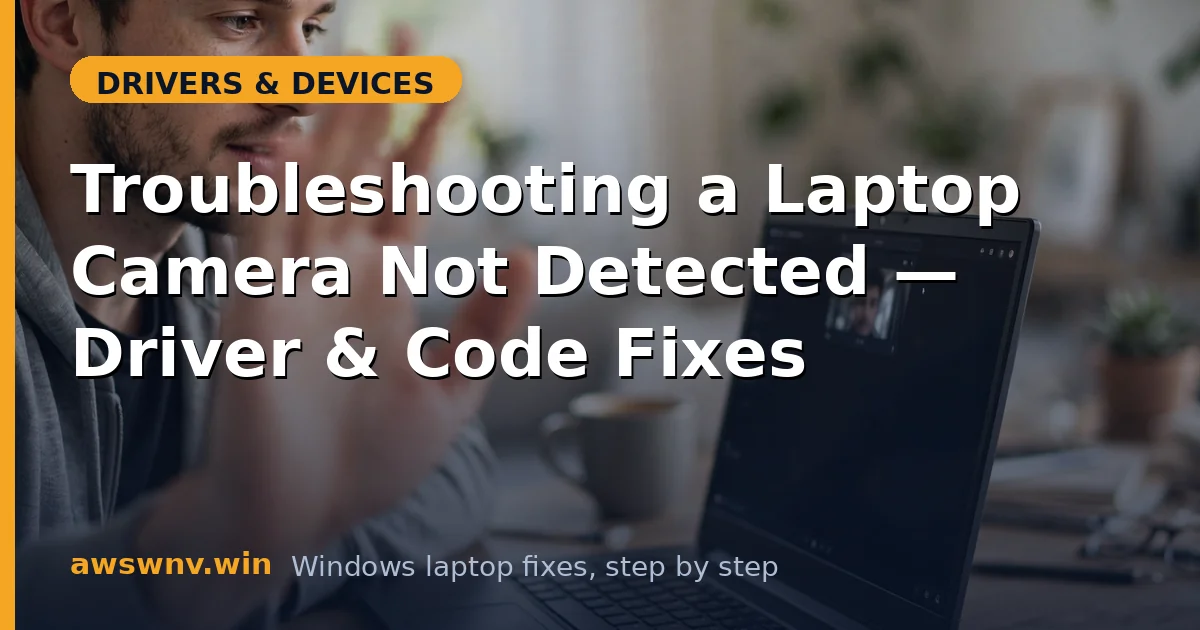 Troubleshooting a Laptop Camera Not Detected — Driver & Code Fixes