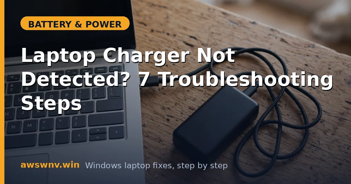 Laptop Charger Not Detected? 7 Troubleshooting Steps