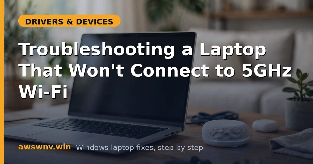 Troubleshooting a Laptop That Won't Connect to 5GHz Wi-Fi
