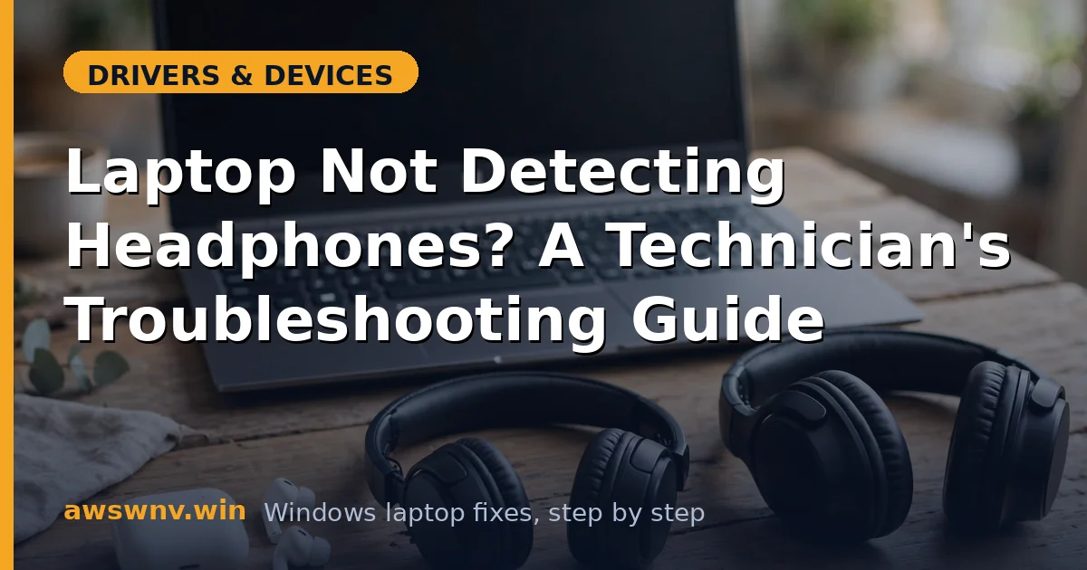 Laptop Not Detecting Headphones? A Technician's Troubleshooting Guide