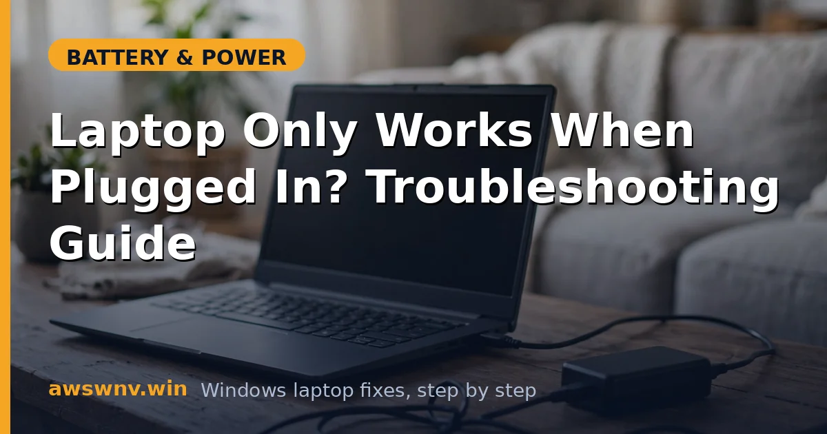 Laptop Only Works When Plugged In? Troubleshooting Guide