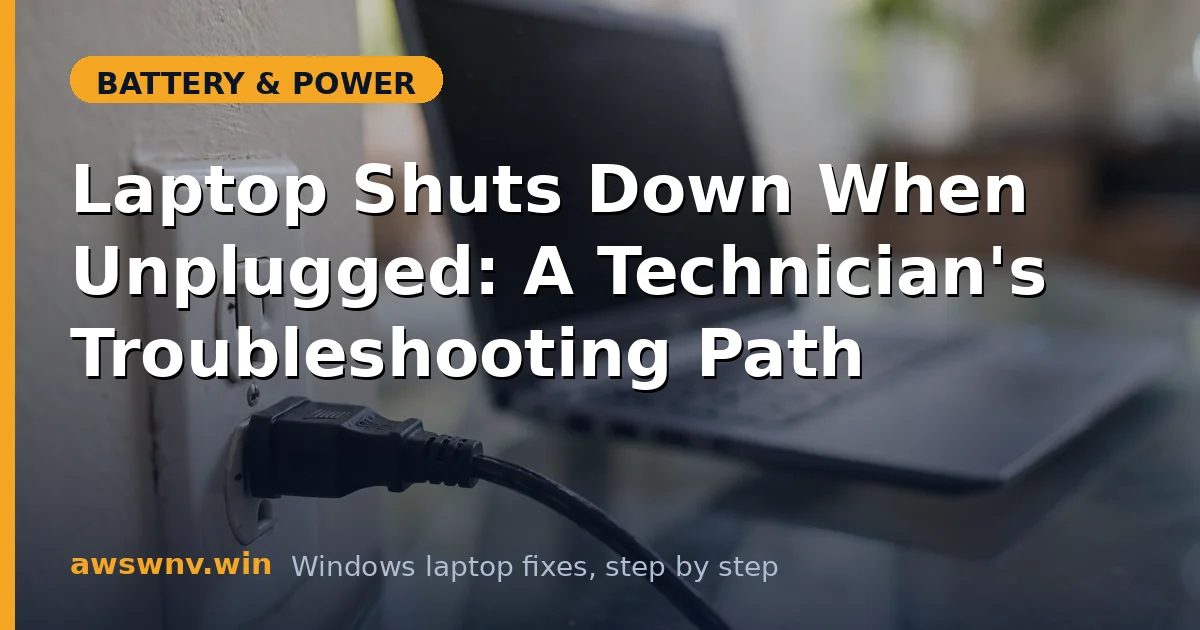 Laptop Shuts Down When Unplugged: A Technician's Troubleshooting Path