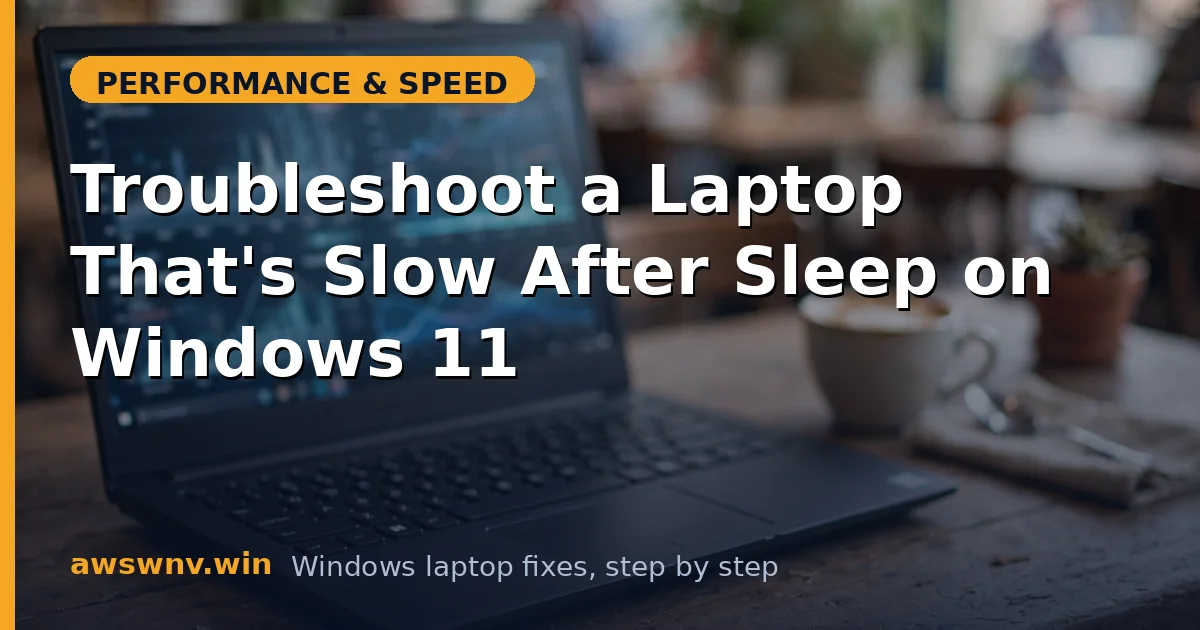 Troubleshoot a Laptop That's Slow After Sleep on Windows 11