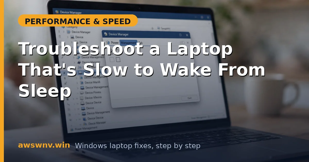 Troubleshoot a Laptop That's Slow to Wake From Sleep