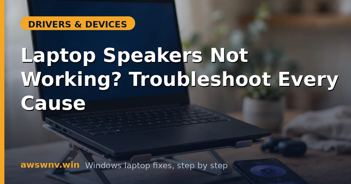 Laptop Speakers Not Working? Troubleshoot Every Cause