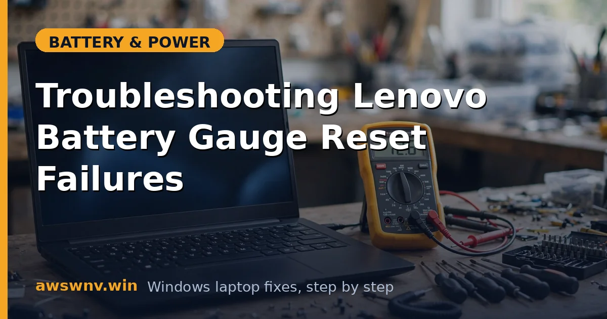 Troubleshooting Lenovo Battery Gauge Reset Failures