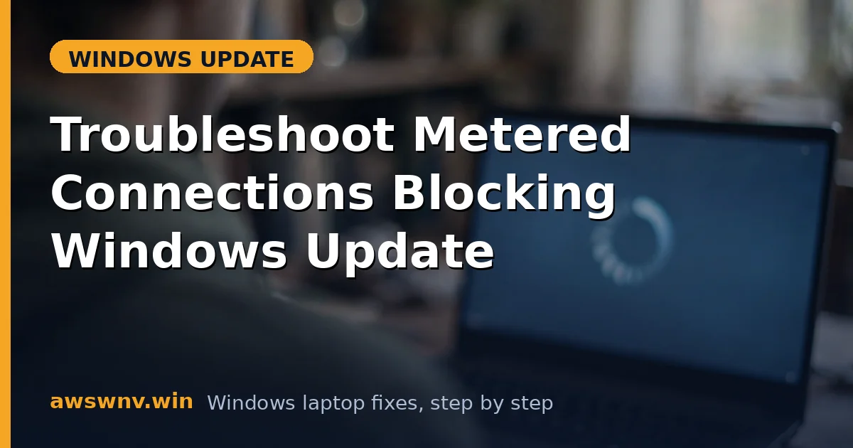Troubleshoot Metered Connections Blocking Windows Update