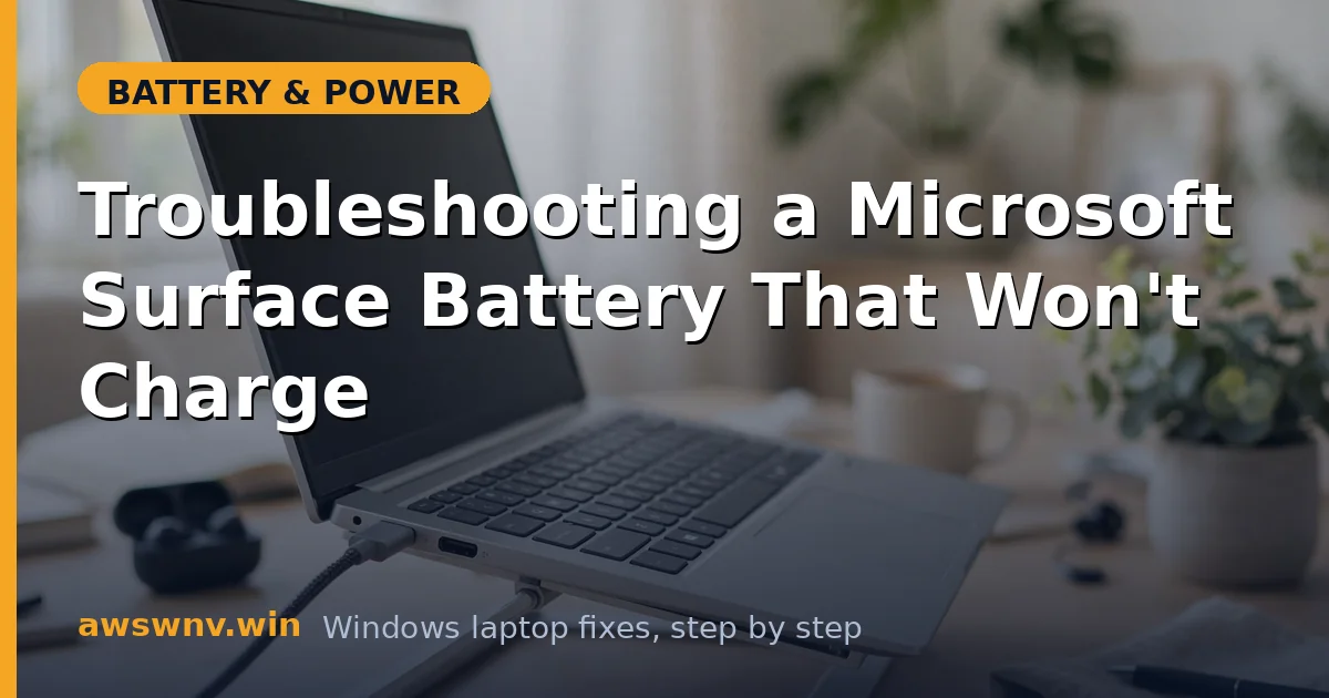 Troubleshooting a Microsoft Surface Battery That Won't Charge