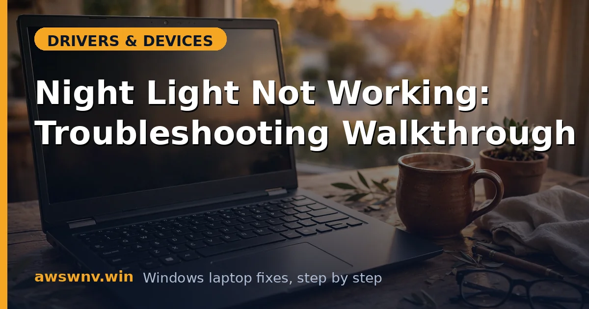 Night Light Not Working: Troubleshooting Walkthrough